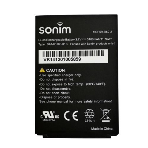 Sonim 096962273460 3180 mAh Li-ion Battery - XP5, XP5s