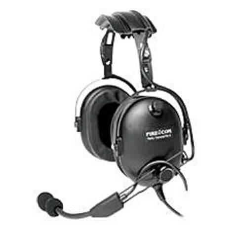 Firecom FH-52 Wired Listen-Only Headset - Black PTT