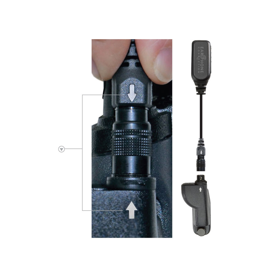 EPC EP1334EC M1 Hawk Tubeless Lapel Mic, Easy Connect - Motorola APX, XPR 7000