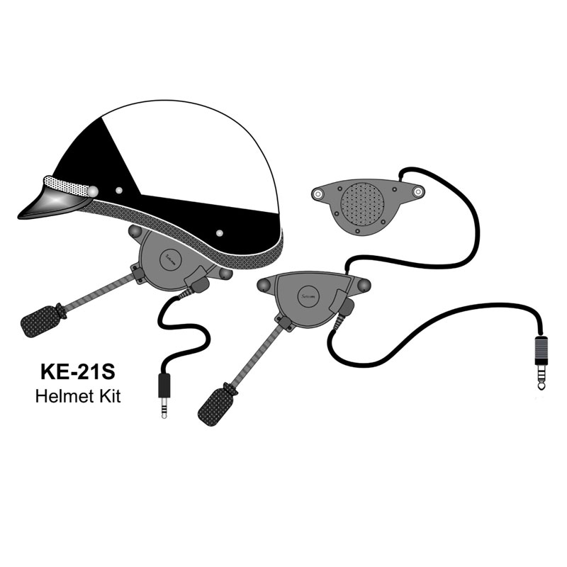 Setcom KE-21S Portable Radio Half Shell Helmet Kit