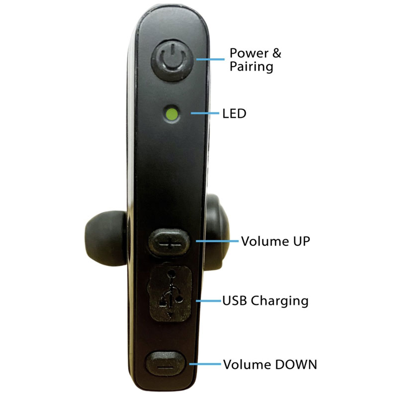 Klein Blu-Talk Bluetooth Wireless Earpiece Controls