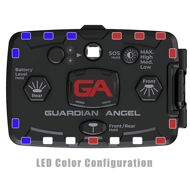 Guardian Angel ELT-R/B Elite Red/Blue Wearable Safety Light