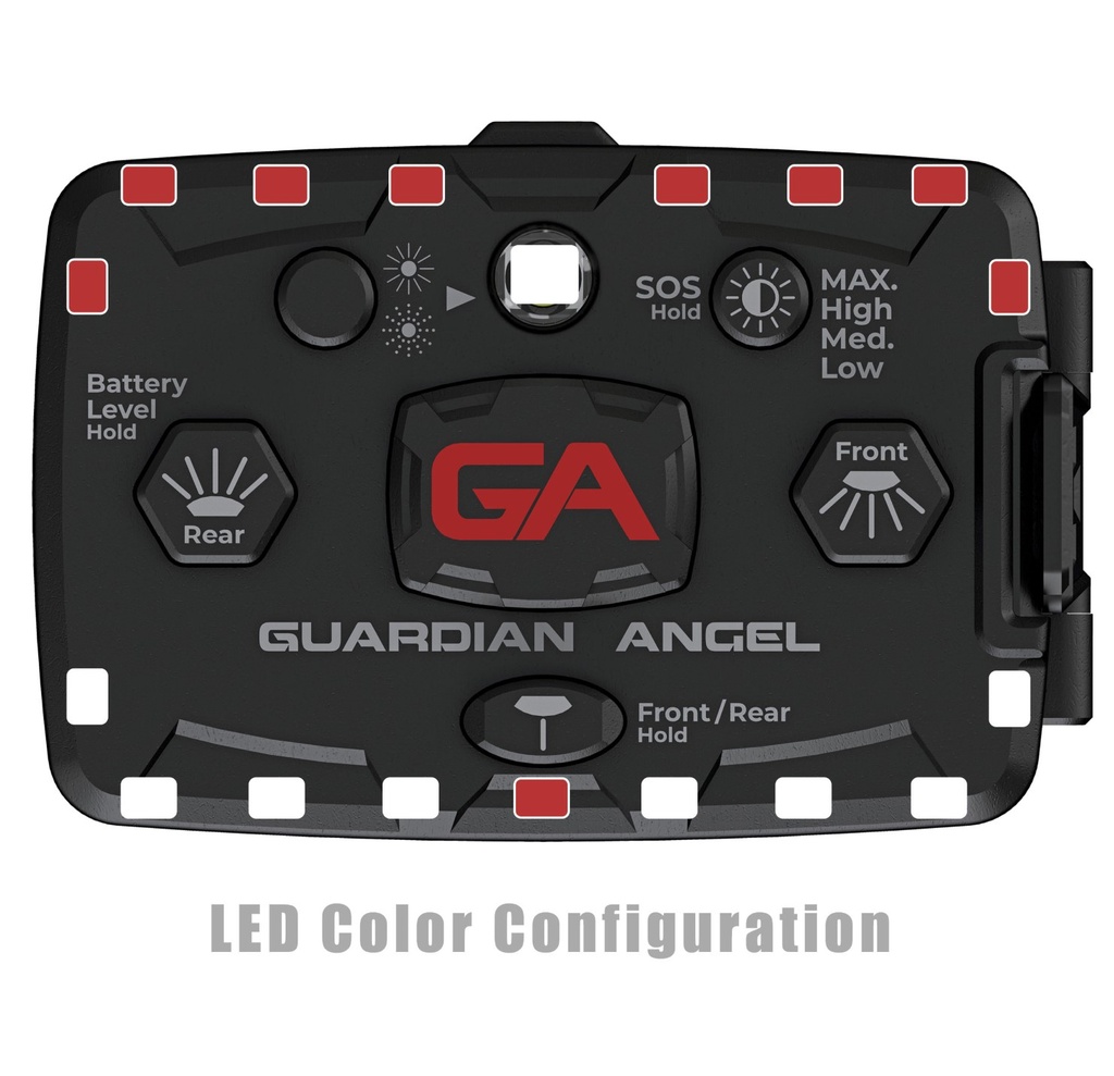 Guardian Angel ELT-W/R Elite White/Red Wearable Safety Light