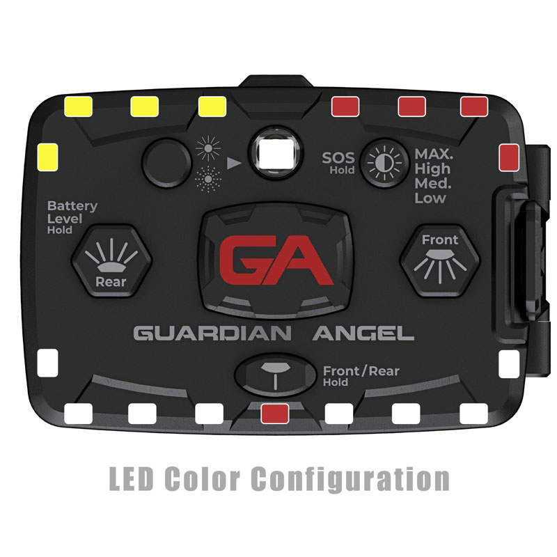 Guardian Angel ELT-W/RY Elite White/Red-Yellow Wearable Safety Light