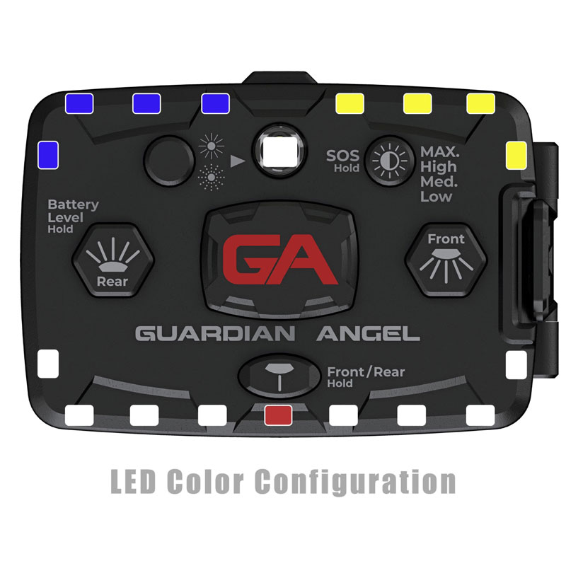 Guardian Angel ELT-W/BY Elite White/Blue-Yellow Wearable Safety Light