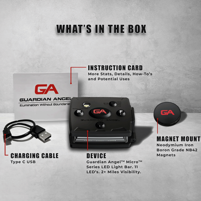 Guardian Angel MCR-R/G Micro Red/Green Box Contents