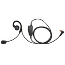 Magnum SVLB-B1W-M14 Braided Slim Swivel Earpiece, Boom Mic - Motorola TLK, Maxon TPD