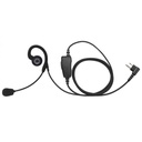 Magnum SVLB-B1W-M Braided Slim Swivel Earpiece, Boom Mic - Motorola BPR, CP100d