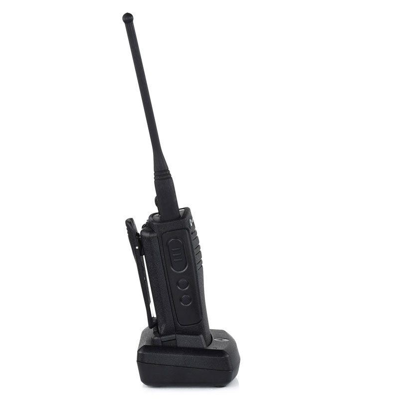 Motorola RDU4100 in Charger - Side View
