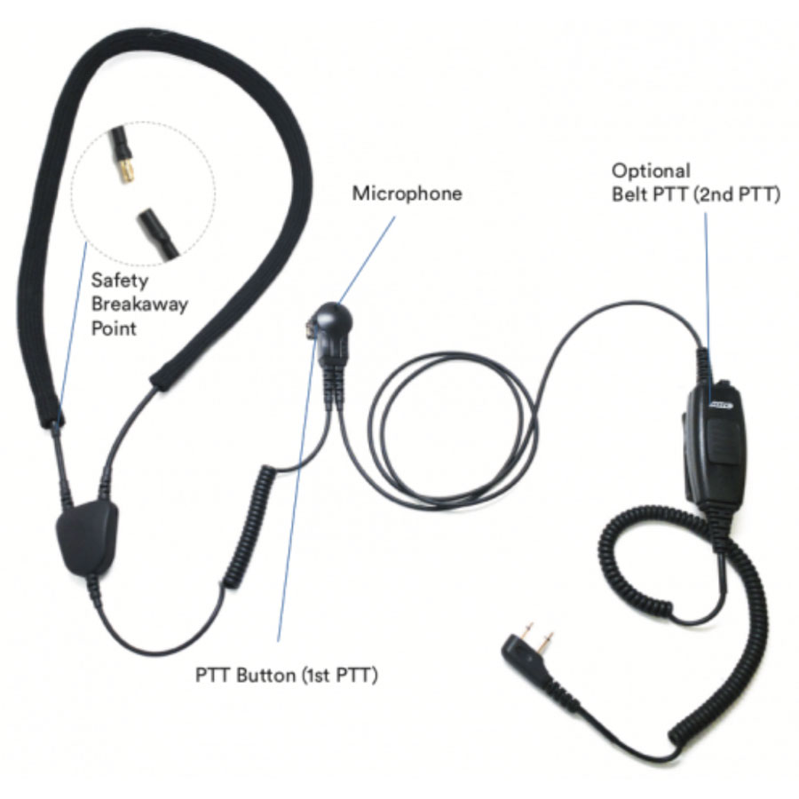 ARC IN Series Industrial Neckloop, Mic, Belt PTT for 3M Peltor Earplugs