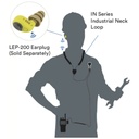 ARC Industrial Neckloop, Mic/PTT for 3M Earplugs