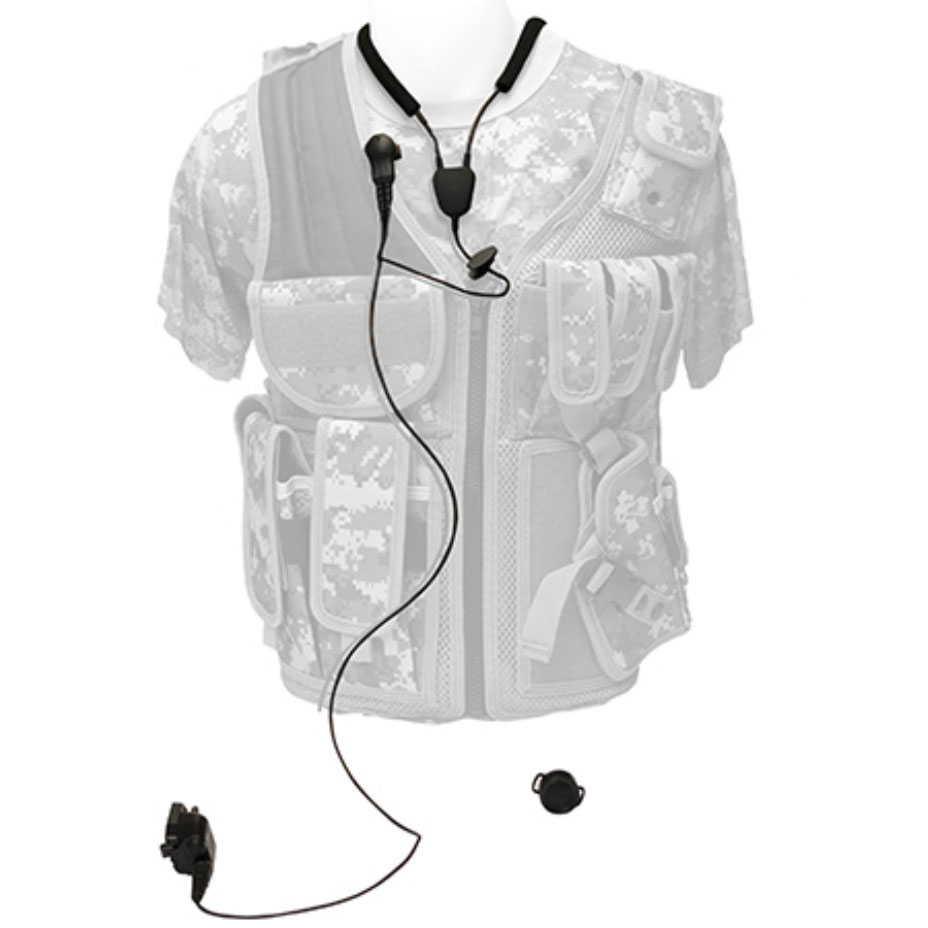 ARC AN275 Tactical Neckloop, Mic, Air PTT for 3M TEP-200 Earplugs - Motorola APX, XPR
