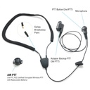 ARC AN275 Tactical Neckloop, Mic, Air PTT for 3M TEP-200 Earplugs - Motorola APX, XPR