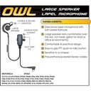 EPC EP203 Owl Lapel Mic, Large Speaker - Motorola CP100d, BPR40