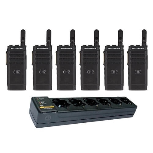 Motorola AAH88QCP9JA2AN UHF SL300 Display 6 Pack, Charger
