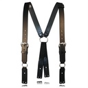 Boston Leather 9175XL Extra Large Firefighter's Suspenders (Button)