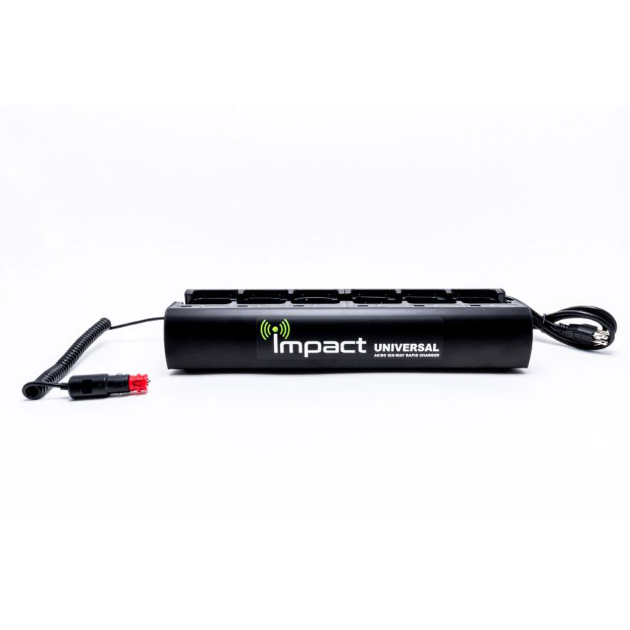 Impact AC/DC-6-USB Six Slot Battery Charger - Motorola BPR40d, BC130