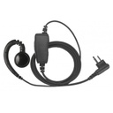 Magnum EHS-B1W-M Braided Swivel Earpiece, Mic - Motorola BPR, CP100d, CP200d