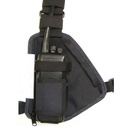 CMA RCH-101 Black Radio Chest Harness, Zippered Rear Pouch