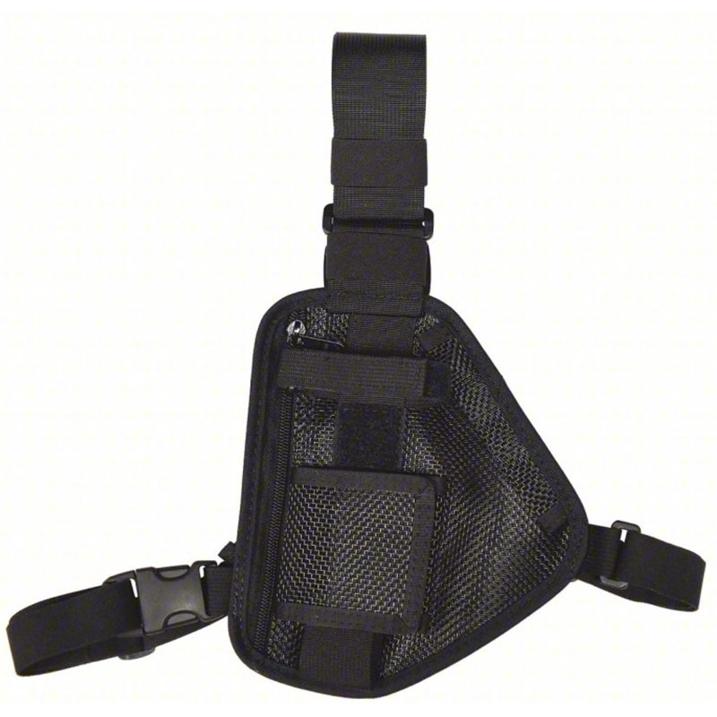 CMA RCH-101M Black Mesh Radio Chest Harness, Velcro Pouch