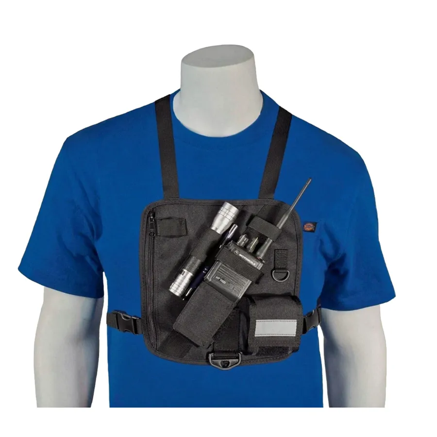 CMA RCH-201S Black Radio Chest Harness - Solid Back