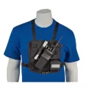 CMA RCH-201S Black Radio Chest Harness - Solid Back