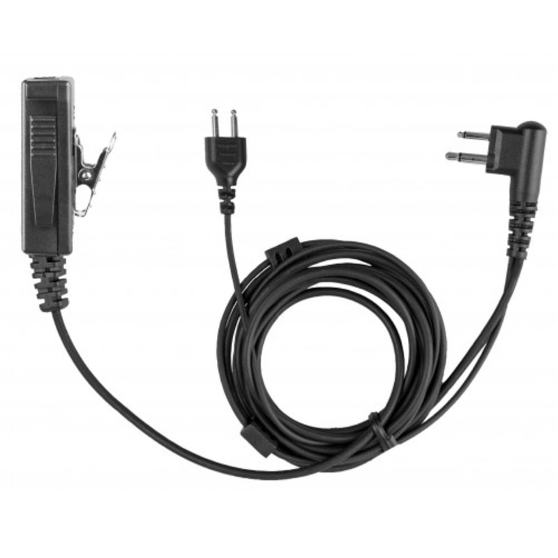 Magnum SC-B2W-M Braided 2-Wire Noise-Cancelling PTT/Mic - Motorola, Relm 2-Pin