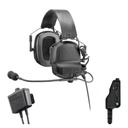 OTTO V4-11056BK NoizeBarrier TAC Headset, PTT - Kenwood NX-5000, EFJ VP8000