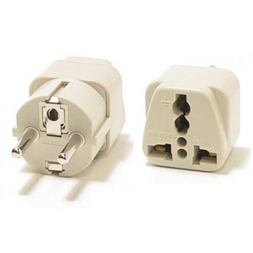 WA-9 Universal European Grounded Power Plug Adapter