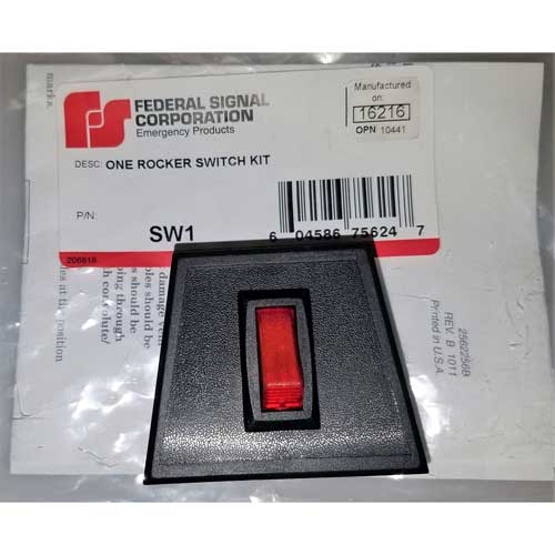 Federal Signal SW1 Backlit Single Rocker Switch Kit