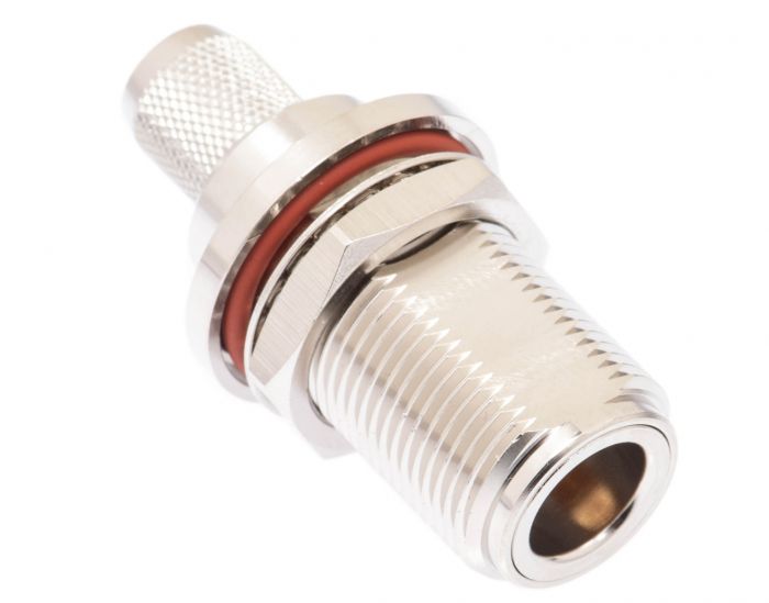 Times EZ-400-NF-BH N Female Bulkhead Crimp Connector - LMR-400