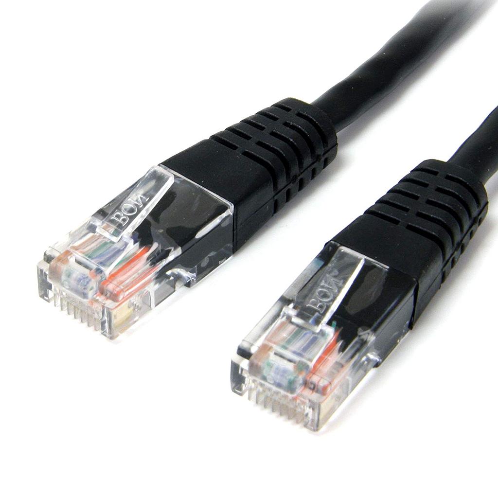 StarTech M45PATCH10BK Black Cat5e Ethernet Patch Cable - 10 ft