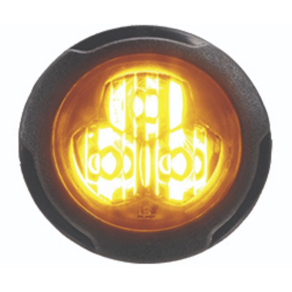 Federal Signal 416300-A Single Color, Amber, 3-LED, Clear Lens, Flush Mount