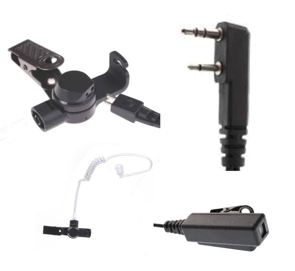 Impact P1W 1-Wire Surveillance Kit, PTT, Mic - Kenwood