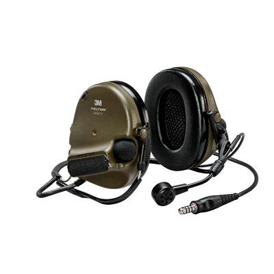 3M Peltor MT20H682BB-47N GN ComTac VI NIB Neckband Headset - Green Single Comm