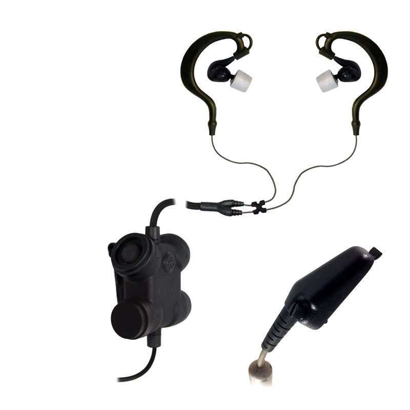 Silynx CFX2ITNB-19 Clarus FX2 Dual In-Ear Tactical Headset - Kenwood NX-300