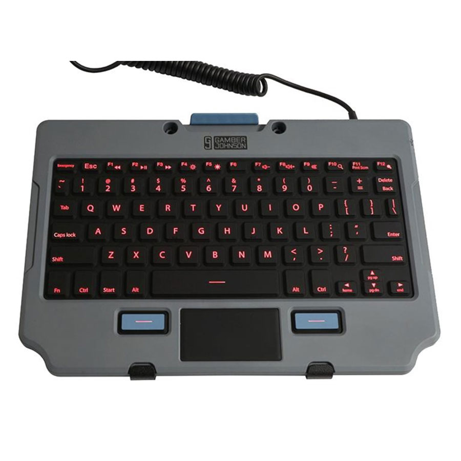 Gamber-Johnson 7160-1683-00 USB-A Rugged Lite Backlit Keyboard