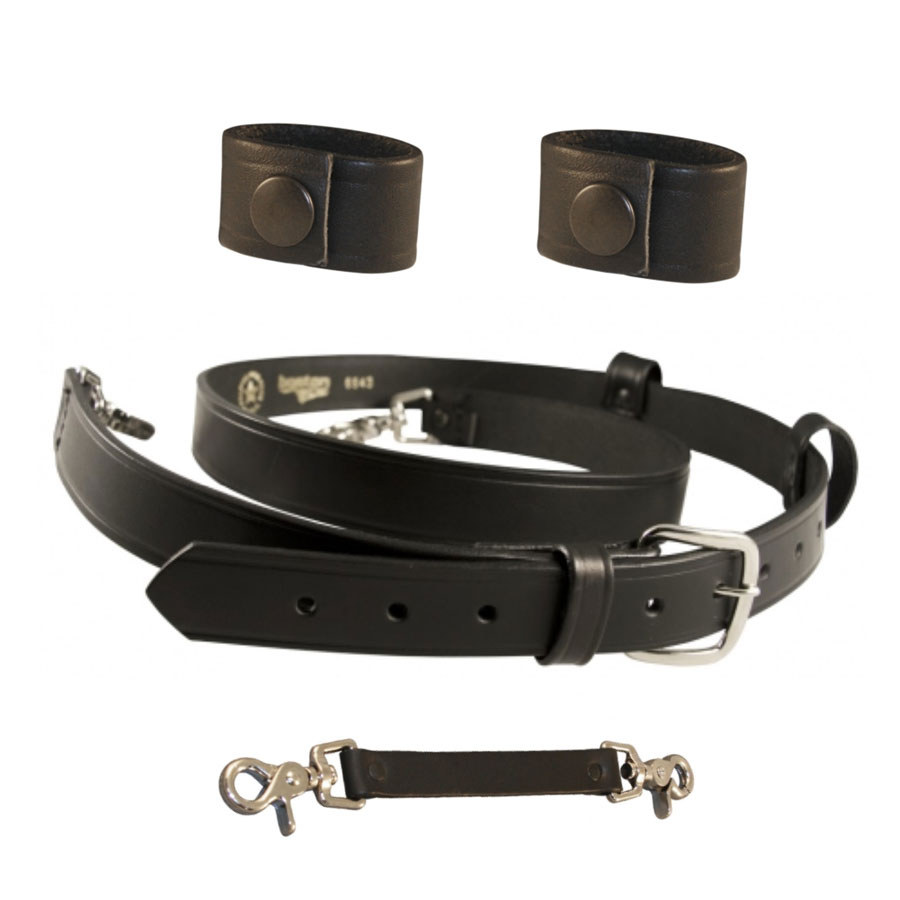 Boston Leather 6543-1-BNDL Radio Carrying Strap Bundle - Black