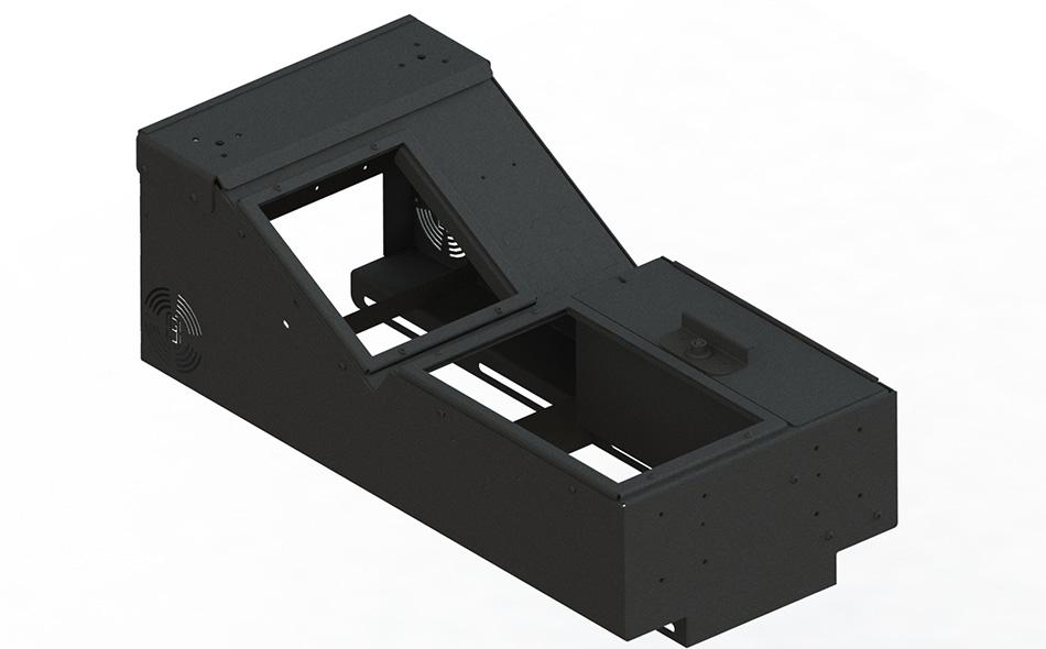 Gamber-Johnson 7160-1819-00 Universal Wide Body Console Box with Locking Storage Pocket