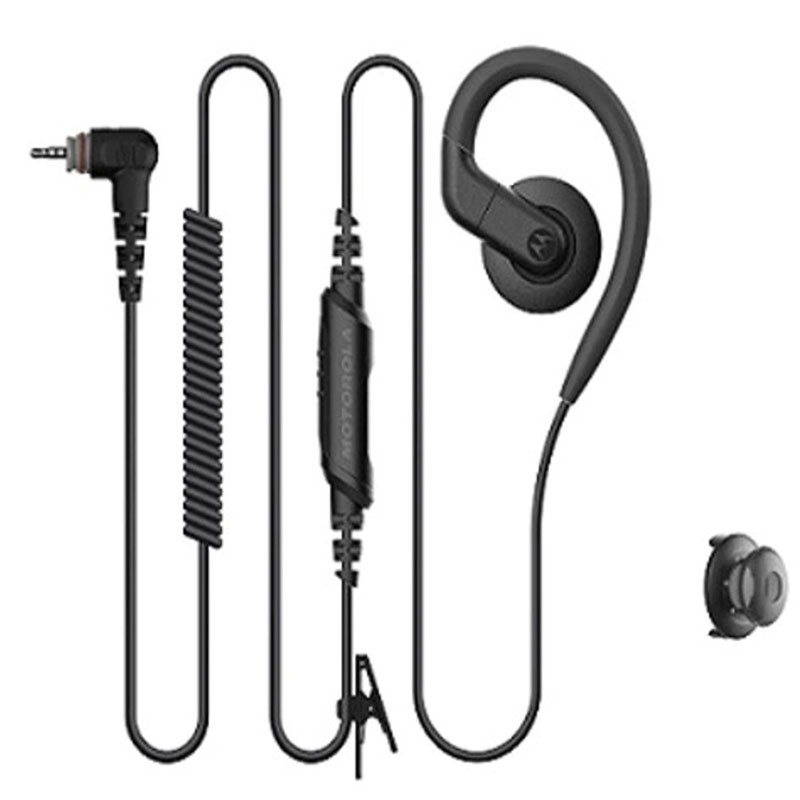 Motorola PMLN8311 1-Wire Swivel Earpiece, PTT, Mic - DLR110 Curve