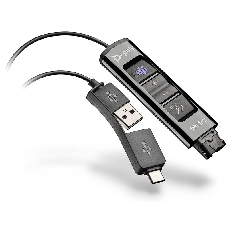 HP Plantronics 786C8AA DA85-M USB-A/USB-C Digital Adapter