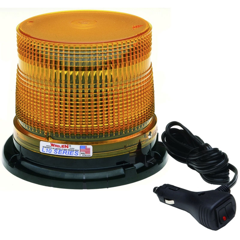 Whelen L10LAM 12V DC Low Dome Magnetic Mount Beacon - Amber