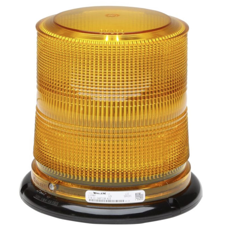 Whelen L10HAP 12V DC High Dome Permanent Mount Beacon - Amber
