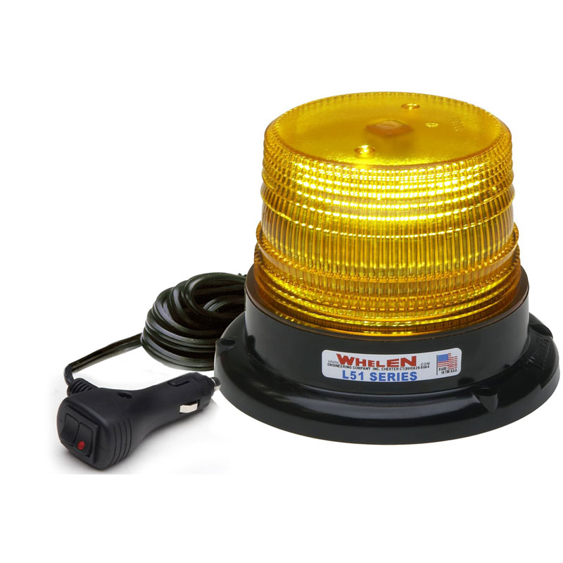 Whelen L51AM 12V DC Magnetic Mount Class 1 Beacon - Amber