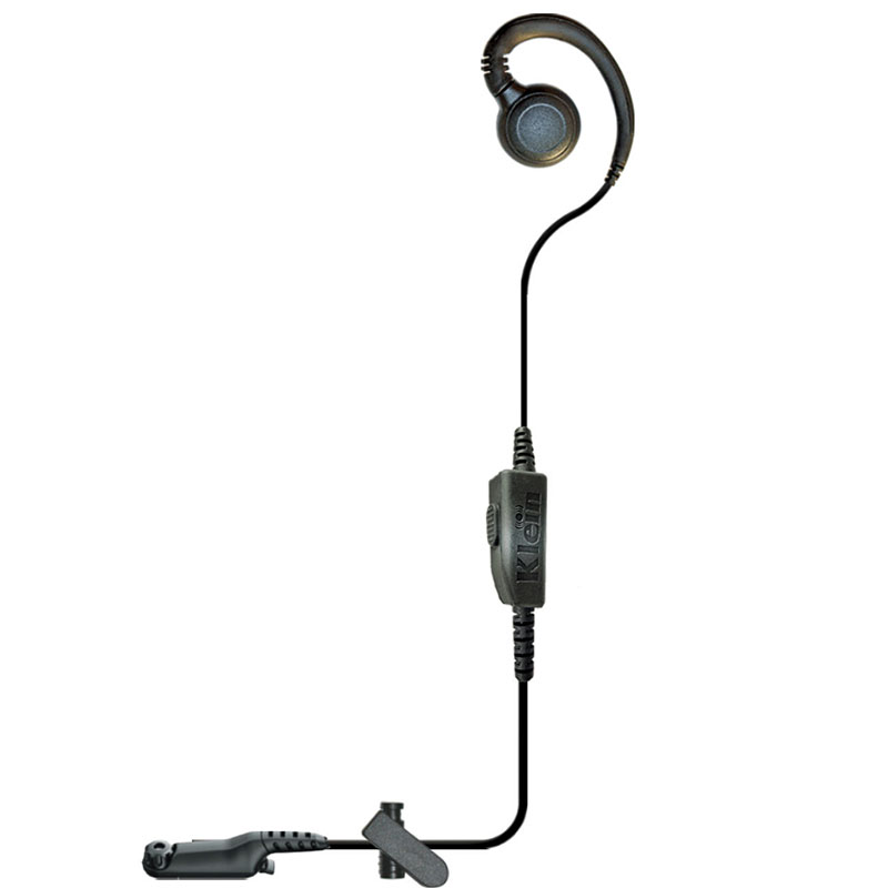 Klein CURL-R7 1-Wire Swivel Earpiece, Mic/PTT - MOTOTRBO Ion, R7