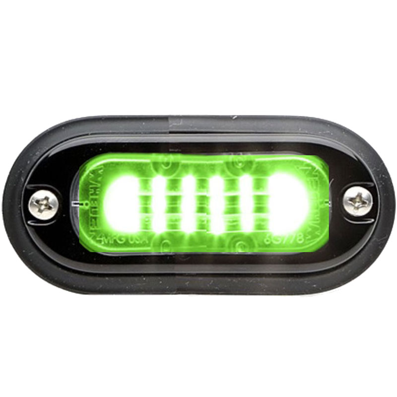 Whelen TLMIG Mini ION T-Series 12VDC Warning Light, Clear - Green