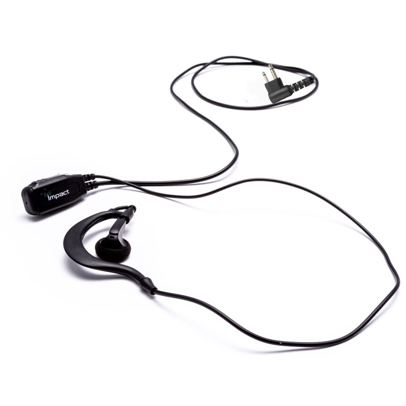 Impact M1-S1W-EH1 Ear Hanger, Mic, PTT - Motorola BPR40, CLS, RDX