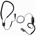 ARC IN075 Industrial Neckloop, Mic, Belt PTT for 3M Earplugs - Motorola APX, XPR