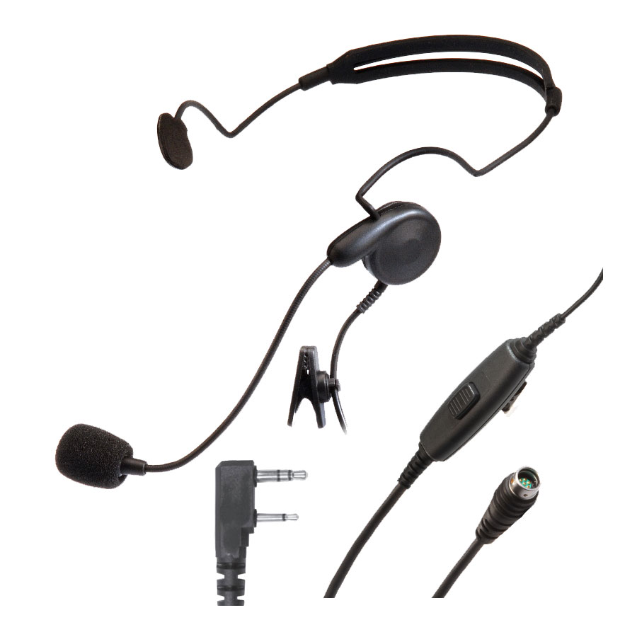 OTTO V4-BA2KA3B Breeze Single On-Ear Ear Headset. 2.5mm Pigtail - Kenwood 2-Pin