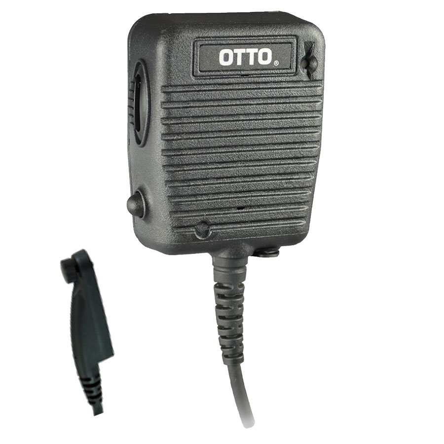 OTTO V2-S2BB52111 Storm Speaker-Mic, 3.5mm, Vol, Emergency - BK KNG-P150